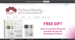 Desktop Screenshot of optionsbeautysouth.com