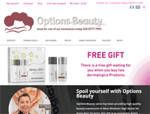 Tablet Screenshot of optionsbeautysouth.com